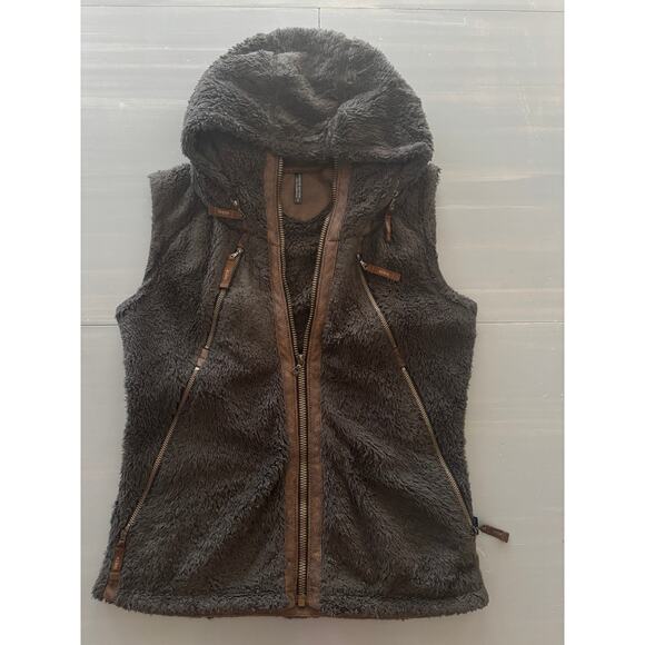 Flight Kuhl Prima Flight Vest Hood Italian Fleece Womens Size Small - Picture 3 of 8